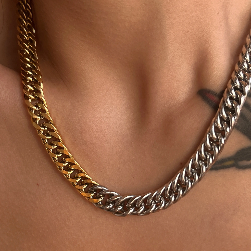 Two Tone Chunky Necklace