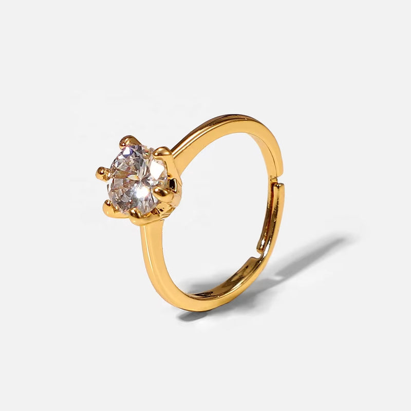 Solitaire Adjustable Ring