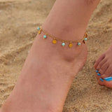 Turquoise Beaded Anklet