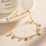 Turquoise Beaded Anklet