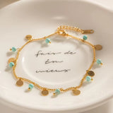 Turquoise Beaded Anklet