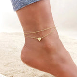 Layered Heart Anklet