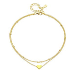 Layered Heart Anklet