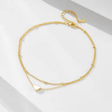 Layered Heart Anklet