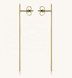 Snake String Earrings- 18K Gold Plated