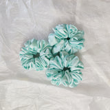 Sky Satin Scrunchie- L