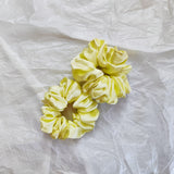 Lemon Satin Scrunchie- L