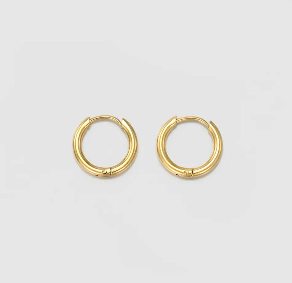 18ct Solid Gold Hoop Earrings  Auric Jewellery