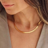 Snake String Necklace- 18K Gold Plated