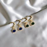 Angel Earrings- Emerald & Sapphire