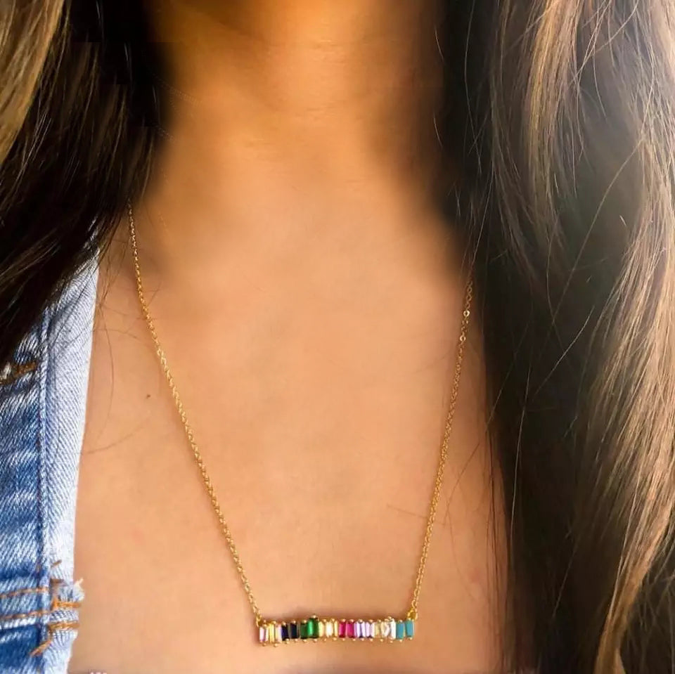 Rainbow Zircon Necklace