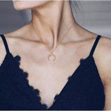 Crescent Moon Necklace- 18K Gold Plated