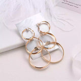 Gold Hoops- 3 pairs