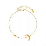 Moon Anklet- 18K Gold Plated