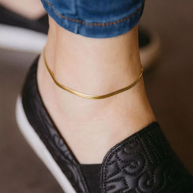 Snake String Anklet 18K Gold Plated