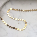 Disc Choker Necklace- 18K Gold Plated