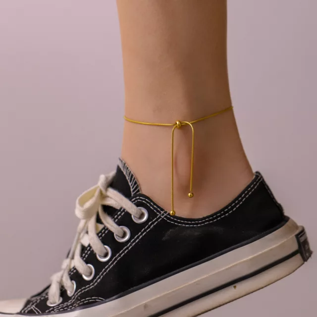 Buy 18k Gold Anklet, 10 Anklet With Chain, Gold Anklet, Gold Anklet Bracelet,  Gold Ankle Bracelet, Dainty Gold Anklet, Anklets for Women Online in India  - Etsy
