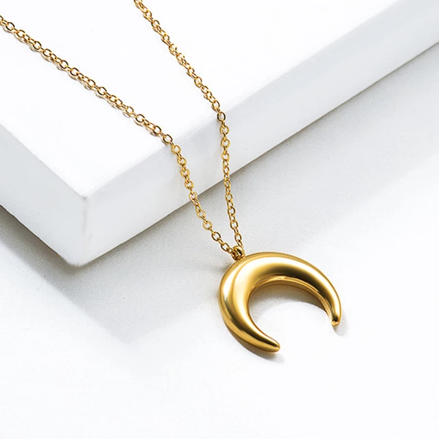 Quarter moon necklace on sale