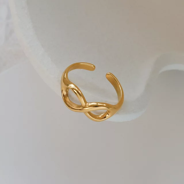 Infinity Ring- 18K Gold Plated