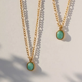 Jade Necklace- 18K Gold Plated