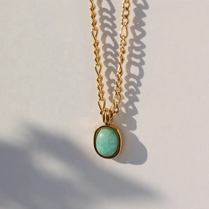 Jade Necklace- 18K Gold Plated