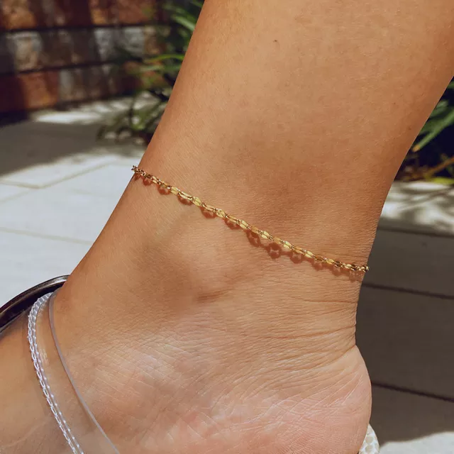 Lili Gold Anklet Bracelet, With Tiny Gold Balls, Body Jewelry, Beach  Jewelry, Gold Leg Anklet Bracelet Anklets - Etsy