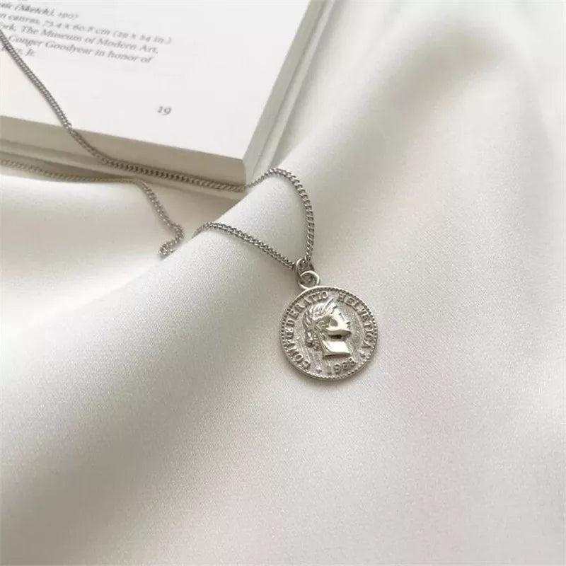 Coin Necklace- 925 Silver