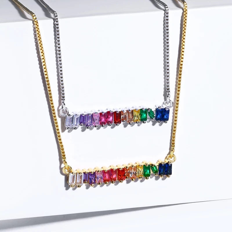 Rainbow Zircon Necklace