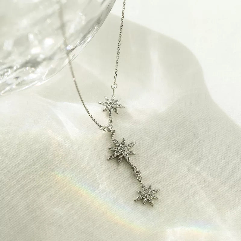 Meteor Necklace- 18K White Gold Plated