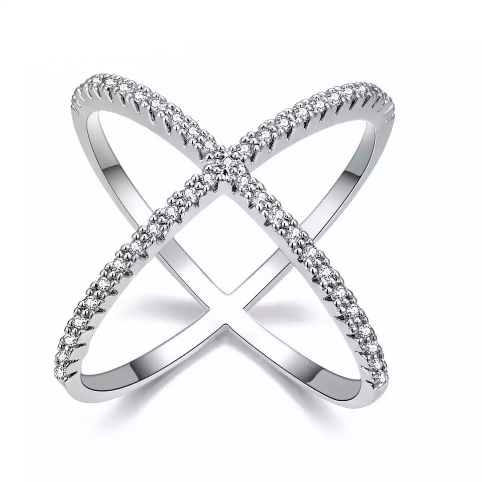 Criss Cross Ring- 925 Silver