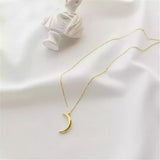 Minimal Moon Necklace- 925 Silver