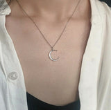 Moon Necklace- 925 Silver