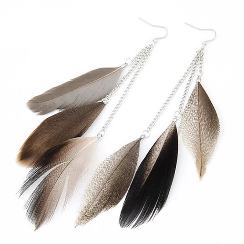 Peacock Feather Design Earrings