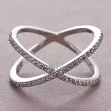 Criss Cross Ring- 925 Silver