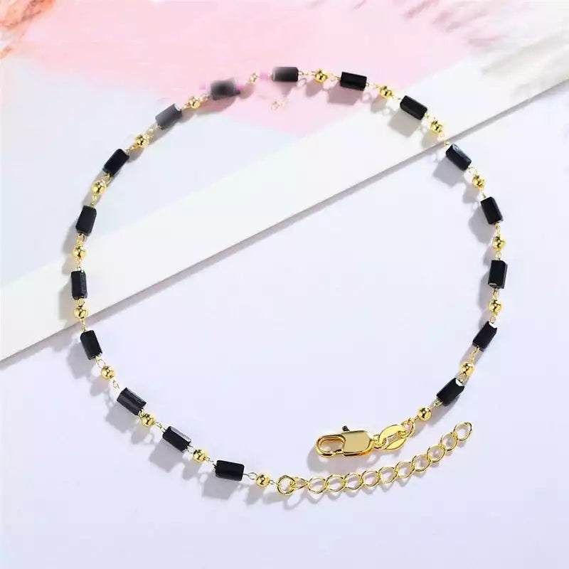 Agate Anklet- 925 Silver