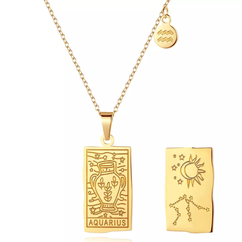 Zodiac Necklace- 18K Gold Plated